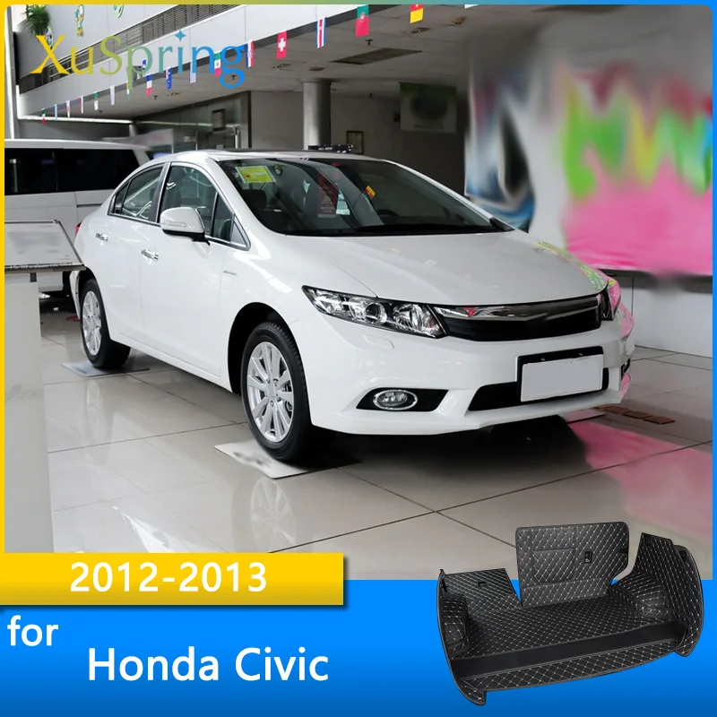 

Car Trunk Mat Cargo Liner For Honda Civic 2012 2013 Rear Tail Durable Boot Cover Protective Styling