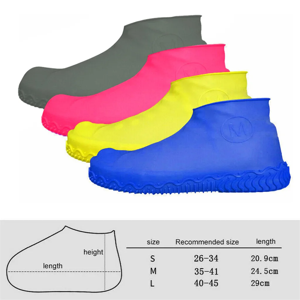 Водонепроницаемые чехлы для обуви противоскользящие велосипедные непромокаемые многоразовые кроссовки силиконовая эластичная обувь Чехлы обувь Защищённая аксессуары@ 10
