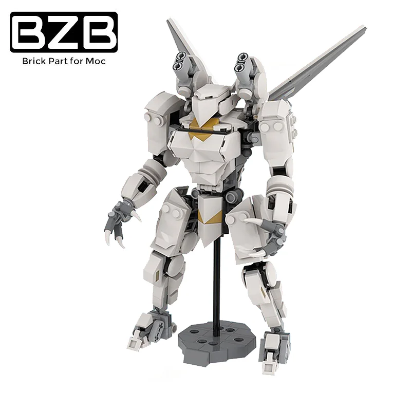 BZB MOC City Creative Mecha Engel-01 MK-II Robot Building Block Model Decoration Kids DIY Educational Toys Boys Best Gifts