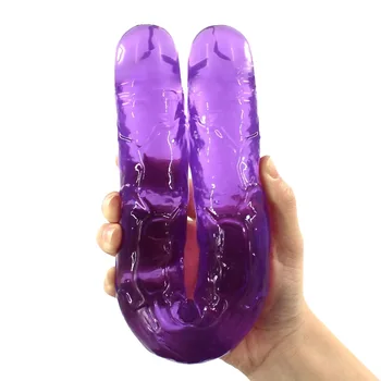 Double head Dildo Long Realistic Dildo Double Ended Dildo Flexible Big Penis for Women Masturbator Sex Toys for Lesbian 2