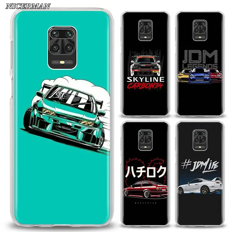 Phone Case For Xiaomi Redmi Note 9s 9 Pro 6 7 8 Pro 8t 6a 7a 8a 9a 9c K20 K30 5g Cover Sports Car Jdm Drift Hard Pc Cases Cover Phone Case