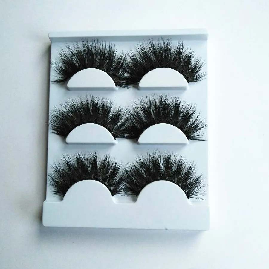 Pleell 3 Pairs False Eyelashes Full Thick Faux Eyelashes Extension For Makeup Handmade Strip Lashes Volume Fake Eyelashes