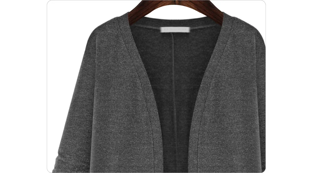 AliExpress Ebay2019 Европа и Америка осень большой размер платье толстый мм длинный кардиган вязаный тонкий пальто Тренч