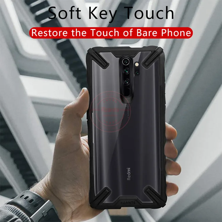Rzants чехол для телефона для Xiaomi Redmi Note 8 Pro Чехол прозрачный жесткий PC задняя двухслойная усиленная Рамка Анти-падение тонкий Чехол
