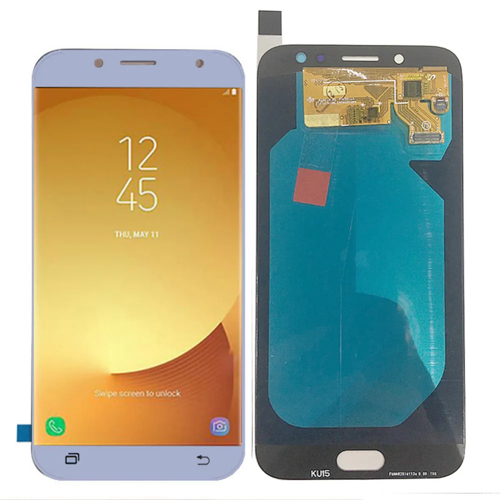 

J730F AMOLED LCD For Samsung Galaxy J730 J7 Pro 2017 Screen J7 Pro AMOLED LCD 5.5'' With Adhesive Send Tempered Glass and Tools