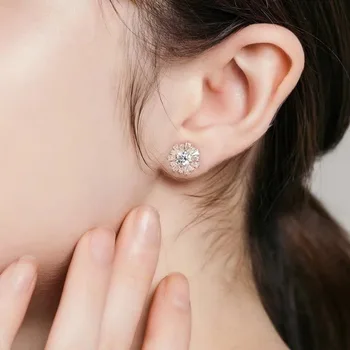 

High Quality Swa Original Jewelry Chamomile Earrings