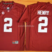New Arrival High Quality Derrick Henry College T-shirt Jerseys#2 HenryYouth Jerseys S-XL