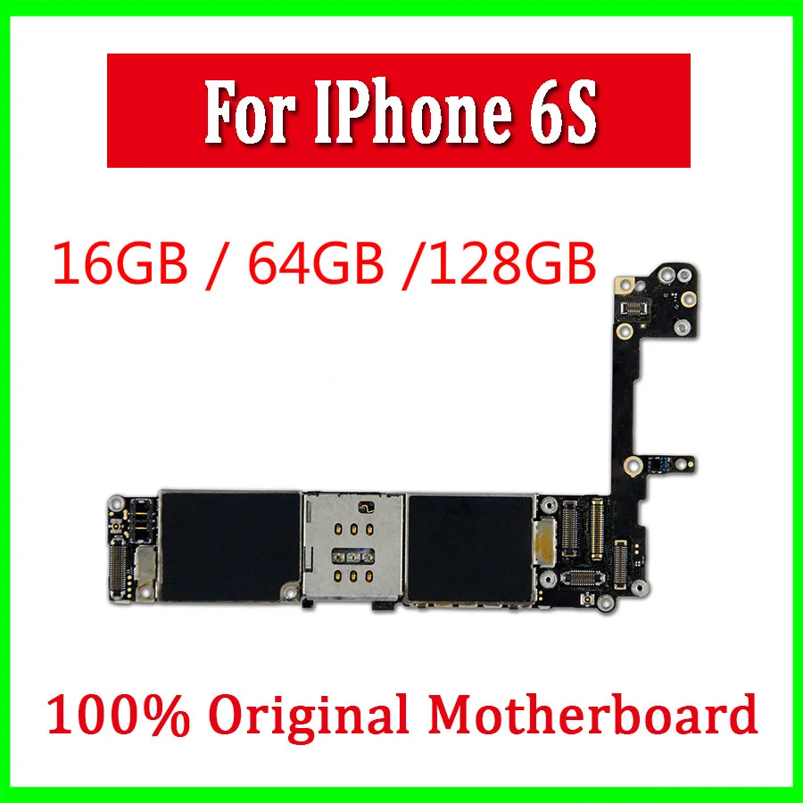 

Motherboard for iphone 6S 16gb 64gb 128gb without touch ID Logic Boards for iphone 6S original unlock mainboard With Chips