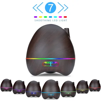 

550ml Ultrasonic Essential Oil Diffusers Air Humidifiers Wood Grain Diffuser Aroma Mist Maker with Led Light for Home bedroom