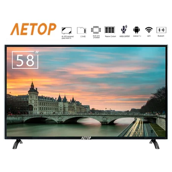 

Free shipping-bluetooth 58 inch smart tv explosion-proof led television flat screen android tv 4k with remote control