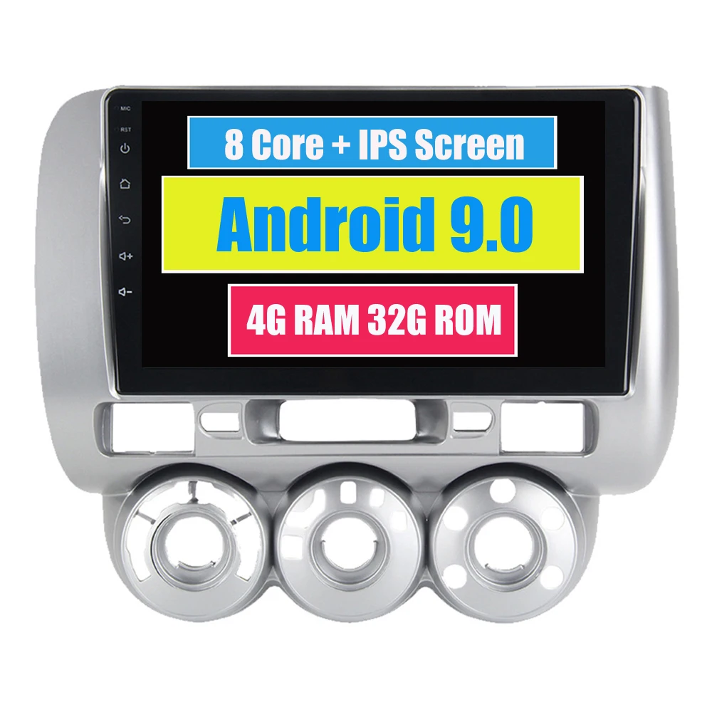 Perfect Octa Core Android 9.0 Car Multimedia Player for Honda Jazz Fit 2002 - 2008 10.2