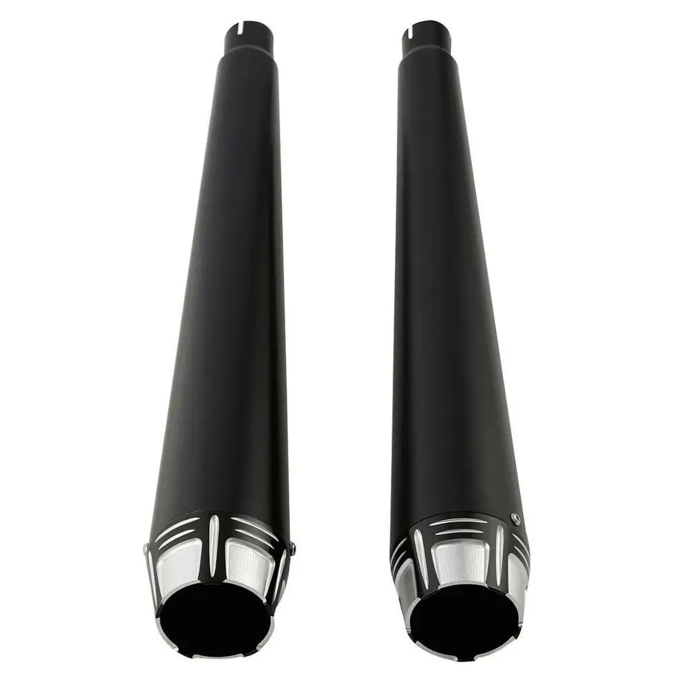 Motorcycle Black Megaphone Slip-On Mufflers Exhaust For Harley Touring Road King Bagger Dresser 95-16 96 97 98 99 00 01 02 03 04