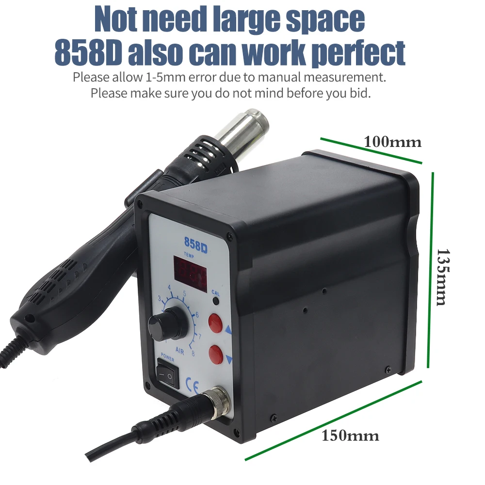 858D Hot Air Gun Welding Station 700W BGA Soldering Station 220V / 110V For SMD SMT Welding Repair Tools Air Dryer for Soldering hot air soldering