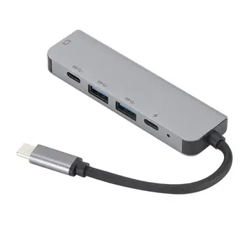 

Hot Sale 5 in 1 3 in 1USB 3.1 Type C HUB to HDMI USB-C 2 USB 3.0 PD Converter Color Aluminum Alloy 4K Video Adapter Dropshipping