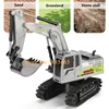 1:24 All-Terrain Driving Remote Control Excavator 680 Degree Work Rotating 30Min Bright LED Lights Simulation Sound RC Trck Toy 4