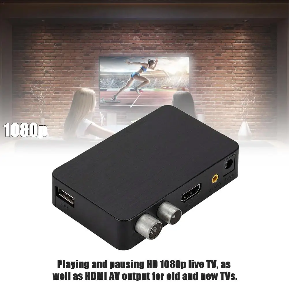Полностью HD 1080P цифровой DVB-T2 Мини ТВ приемник дистанционное управление Многофункциональный наземный ТВ-тюнер мощный телеприставка DVB-T2