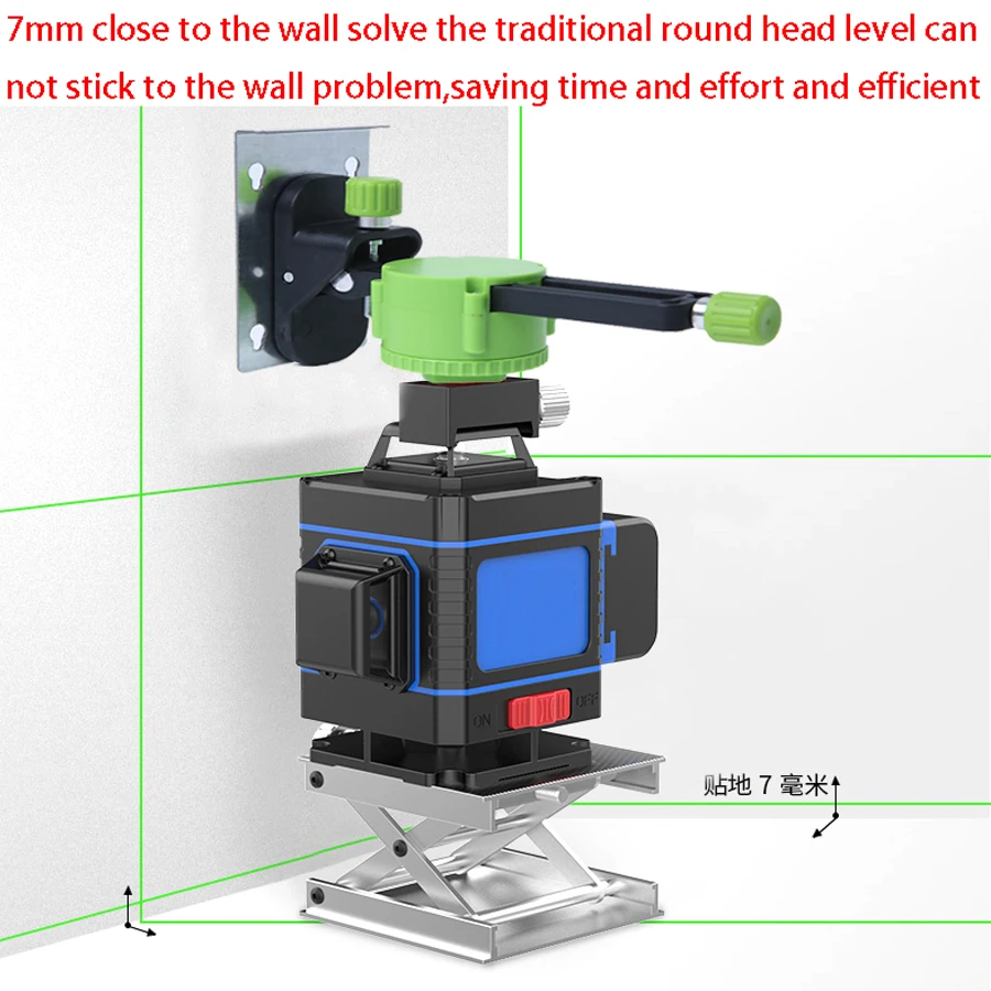 16 линий 3D уровень самонивелирующийся 360 горизонтальный и вертикальный крест супер мощный зеленый лазерный луч линии