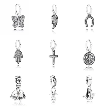 

S925 Silver Shiny Peace Lucky and More Style Pendant Bracelet DIY High-end Original Women Send Girl Fashion Luxury Jewelry