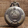 Collier, insigne soviétique Vintage urss, marteau de poche, en Bronze, horloge à chaîne, emblème russe communiste pour hommes et femmes ► Photo 1/6