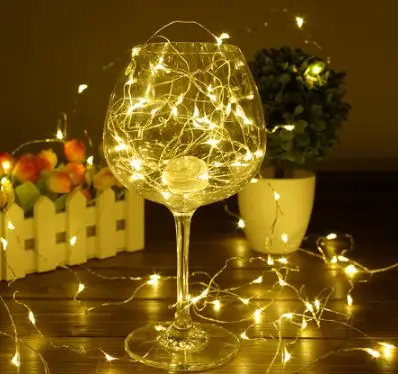 garland led string light 2M  5M 10M chandelier flash lamp  lantern  For Christmas  indoor outdoor Decoration