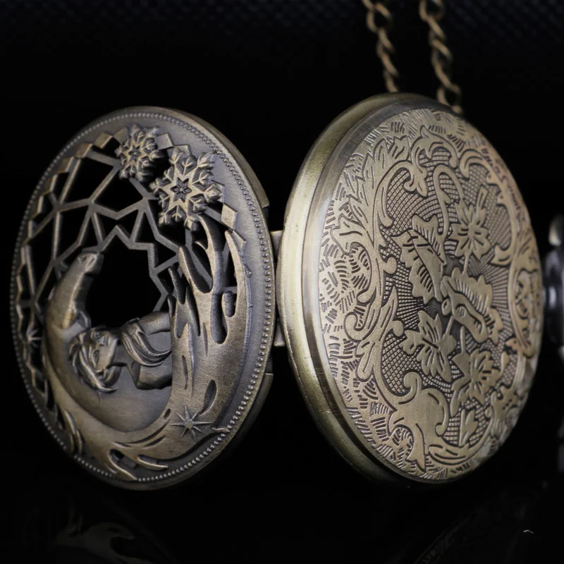 Anime Themed Quartz Pocket Watch 컬러 다이얼 숙녀 친구 어린이 선물 시계 목걸이 체인 cadeau femme