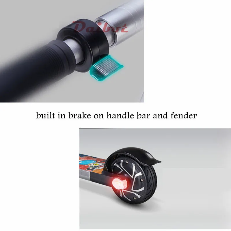 Daibot Portable Electric Scooter 2 Wheel Electric Scooters RemoteHand Brake AdultKids Yellow Folding Electric Kick Scooters  (19)