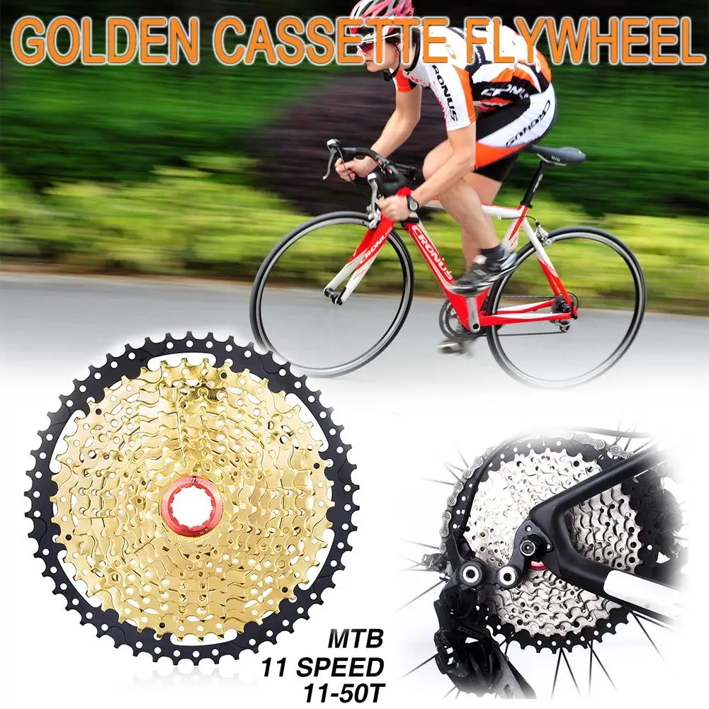 

1PCS Mountain Bike Flywheel 22 Speed 11 Speed 12 Speed 50T Black Gold Built-In Flywheel Hill Climber Flywheel