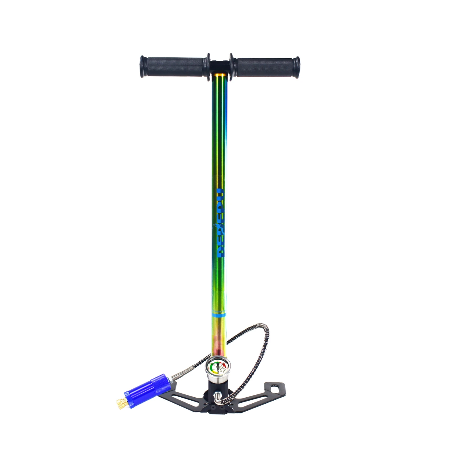 Large Base multicolo Нержавеющая сталь компрессорный воздушный насос 3 стадии высокого давления Надувное 4500psi 300bar 30mpa для Pcp воздушный пистолет Охота Пейнтбол - Напряжение: Large Base multicolo