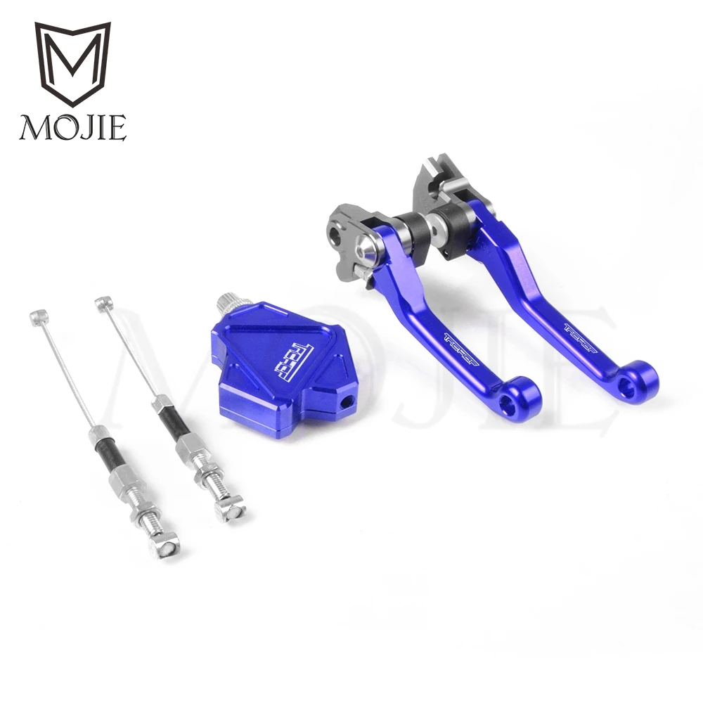 Для YAMAHA XG 250 XG 250 TRICKER 2004- для мотокросса с ЧПУ Pivot Brake Stunt рычаг сцепления легко тянет кабельная система мотоцикла - Цвет: TRICKER 04-17 Blue