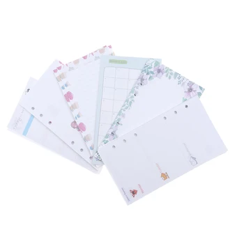 

6pcs Cartoon A6 Standard Cute Practical Loose-leaf Book Inner Core Binder Paper