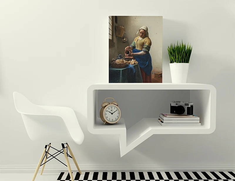 Milkmaid от Johannes Vermeer настенное Искусство Холст постер и принт холст живопись, декоративная картина для гостиной домашний декор