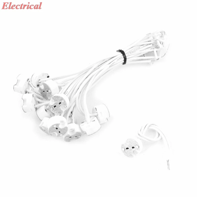 

White MR16 GU5.3 Ceramic Base Socket LED Light Lamp Holder