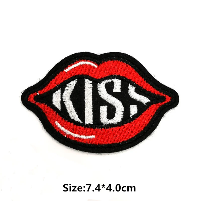 Aufbügelbare Cartoon-Patches für Kleidung, Kiss Tape Deko-Applikationen, gestickte Anime-Aufnäher – Detail 9