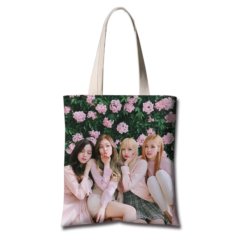 Kpop blackpink такие же корейские парусиновые сумки на плечо женская летняя уличная кавайная сумка модные вентиляторы сумка на плечо высокого качества