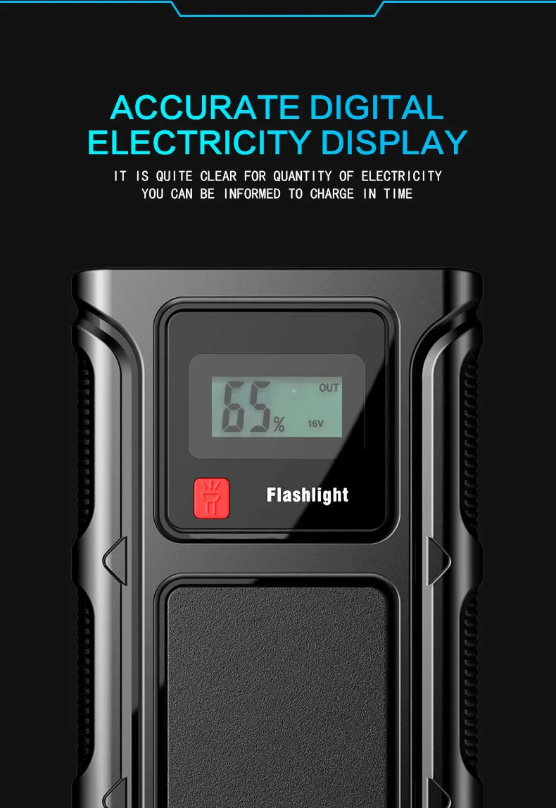 2000A автомобильный стартер Power Bank 68800mAh 12V аварийное пусковое устройство для