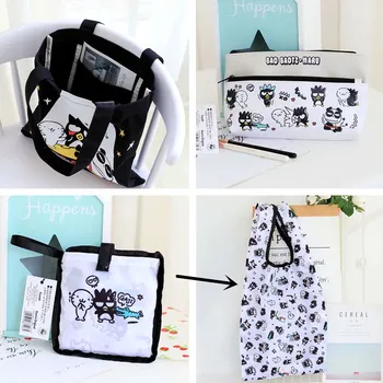 

1PC Cartoon Cute Penguin Bad Badtz Folded Shopping Bags Makeup Cosmetic Bags Pack