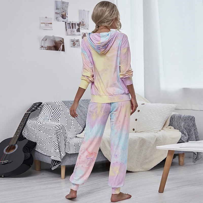 Cute Pink Tie Dye Hoodie and Sweatpants 