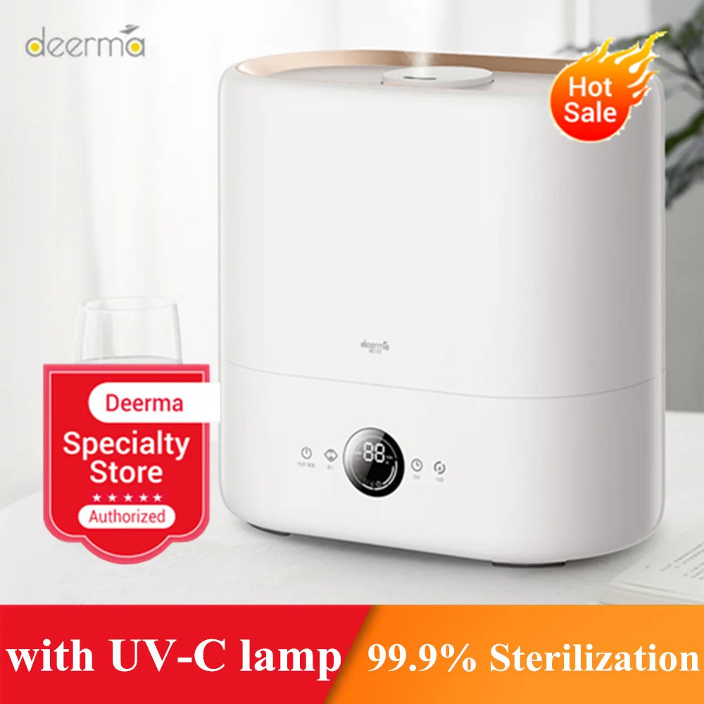 

Newest Deerma Household Air Humidifier Air Purifying Mist Maker Smart Wifi Touch Screen Adjustable Fog Quantity With UV Lamp