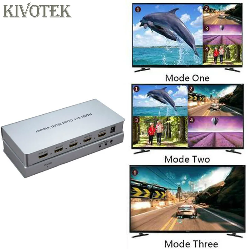 HDMI Switcher 4x1 Seamless Switch Adapter 4 In 1 Out Quad Multi-viewer 1080P/60hz with four HD screen 4HD digital video signal | Компьютеры