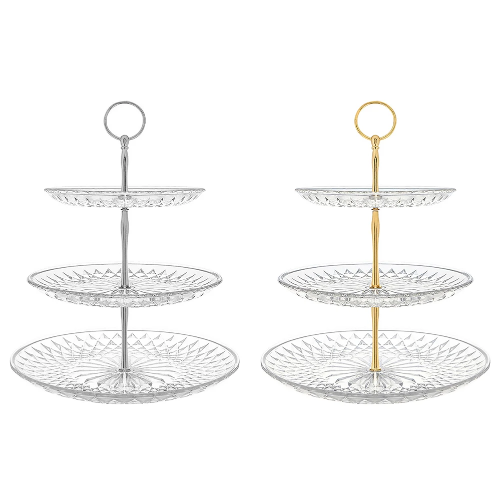 3 Layers Cake Stand for Wedding Birthday KTV Fruit Plate Living Room Dried Fruit Dish Home Dessert Tea Snack Tray