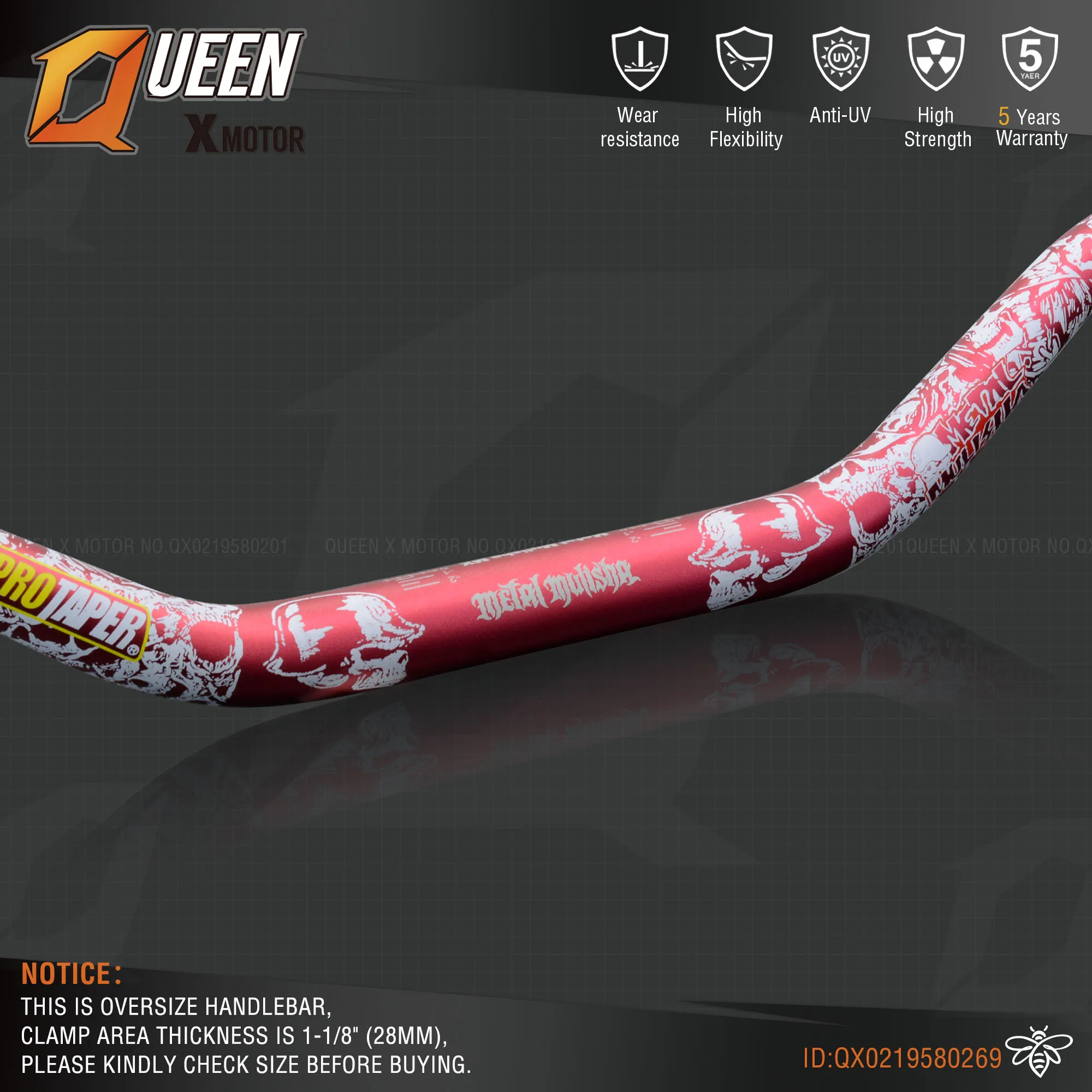 Серая алюминиевая 28 мм 1-1/" Руль для moto rcycle moto MX CR CRF CRM XR YZ YZF WR WRF DR DRX RM РМЗ EX 85 125 200 250 400 650