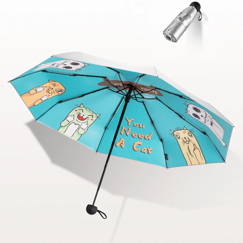 

Left are titanium silver umbrella uv female sun umbrella small portable dual-use umbrella upf50 + sun umbrella