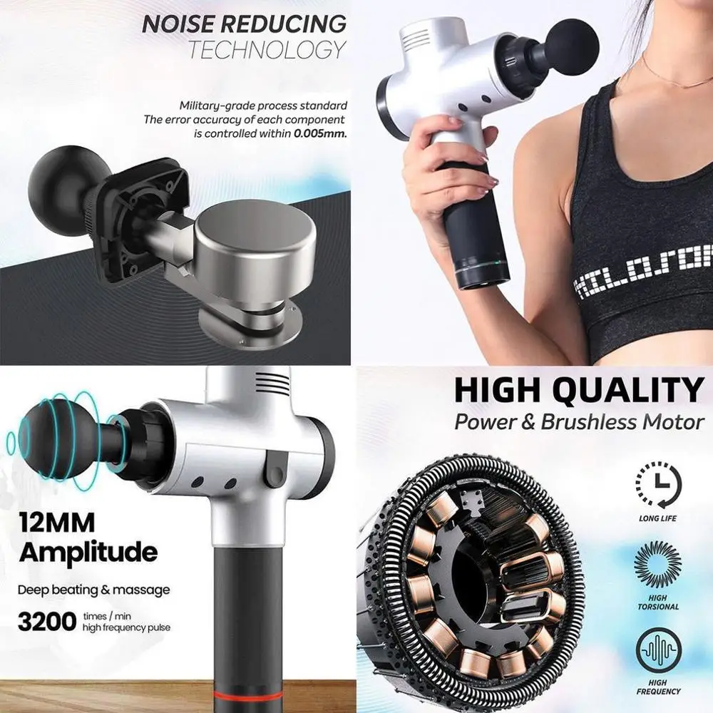 

Tissue Massage Gun Muscle Massager Muscle Pain Management after Training Exercising Body Relaxation Shaping Pain Relief