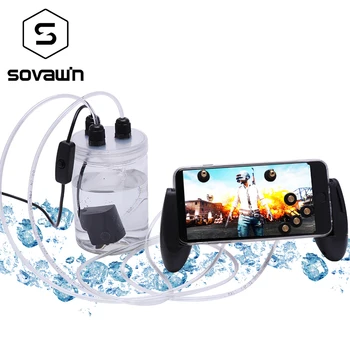 

Sovawin PUPG Mobile Controller Gamepad Joystick Circulating Cooling Phone Trigger Water cooler for iphone 6 6s 7 8 plus X XR