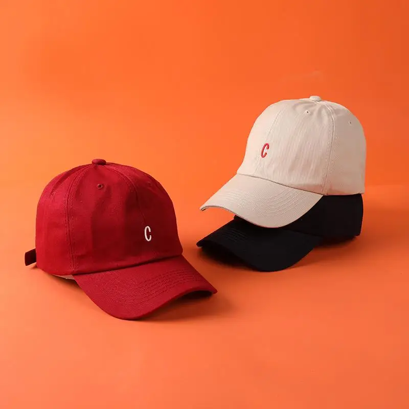 

Japanese-style INS Simple C Lettered Baseball Cap Korean-style Casual Students Summer Topee Men And Women Couples Brim Hat