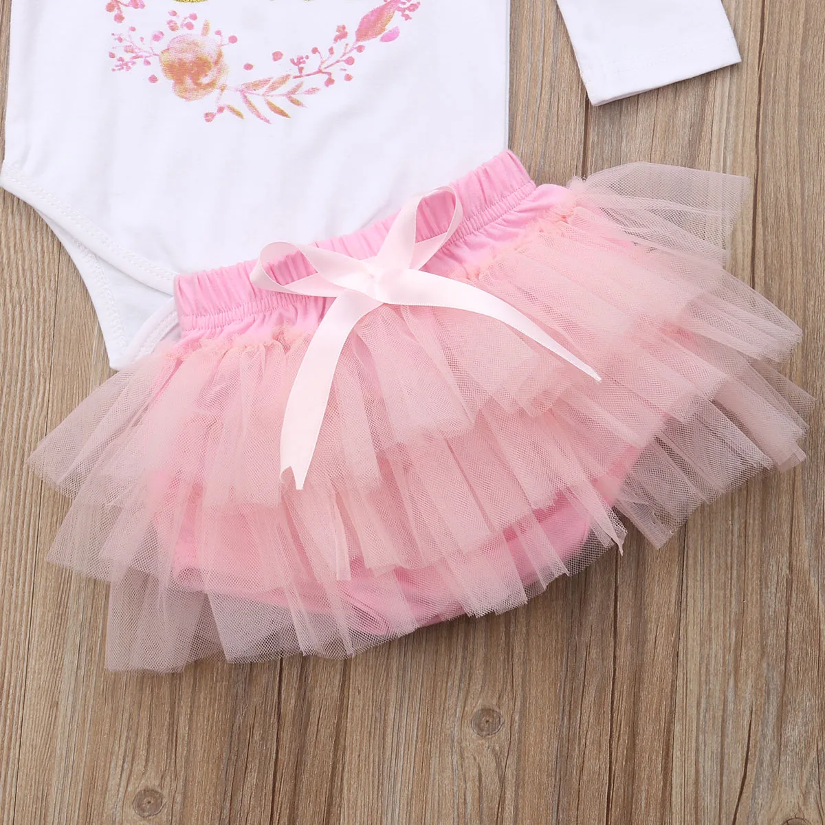 CANIS Baby Girl 1st Birthday Outfit Spring Autumn One Year Party Cake Smash Tutu Skirt Long Sleeve Ruffles Lovely Clothes Set Baby Clothing Set expensive