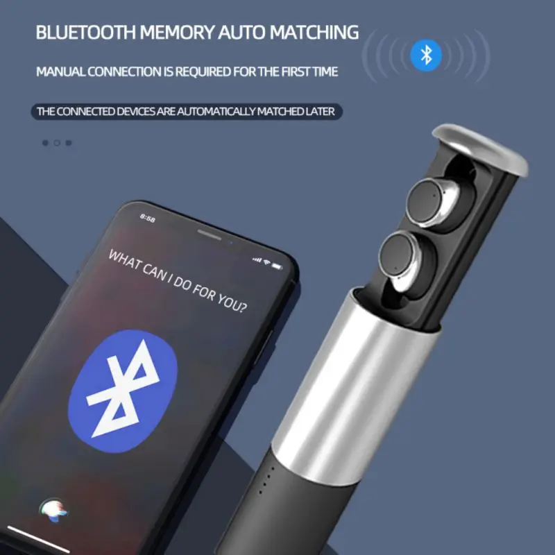 Bluetooth 5,0 Беспроводной наушники стерео звук спортивные наушники с зарядный чехол hi-fi звук 3D объемного звучания