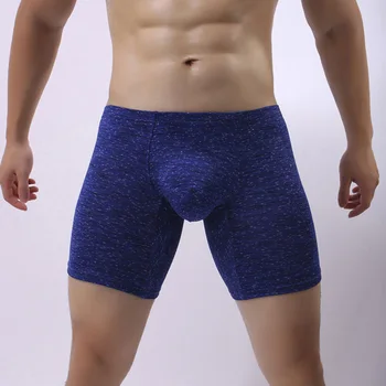 

Men Boxer solid color fashion comfortable underpants male Long Leg Underwear Low Rise Trunks boxers Intimates