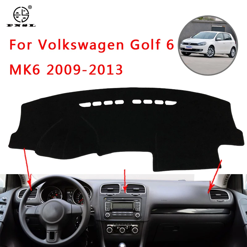 PNSL крышка приборной панели автомобиля коврик для ковёр Volkswagen Golf 6 MK6 2009 ~ 2013