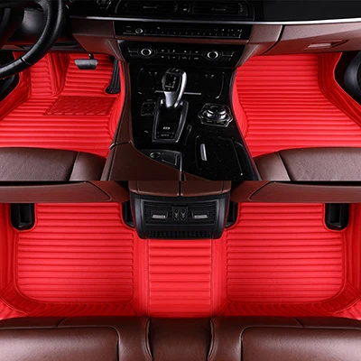 MSUEFKD автомобильные коврики для peugeot все модели 206 307 407 207 2008 3008 508 208 308 406 301 Car автомобильный коврик чехлы - Название цвета: Красный